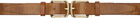 R13 Brown Double Buckle Belt