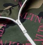 Valentino - Slim-Fit Logo and Camouflage-Print Satin-Jersey Track Jacket - Green