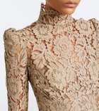 De La Vali Votiva lace lamé gown