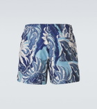 JW Anderson Floral cotton swim trunks