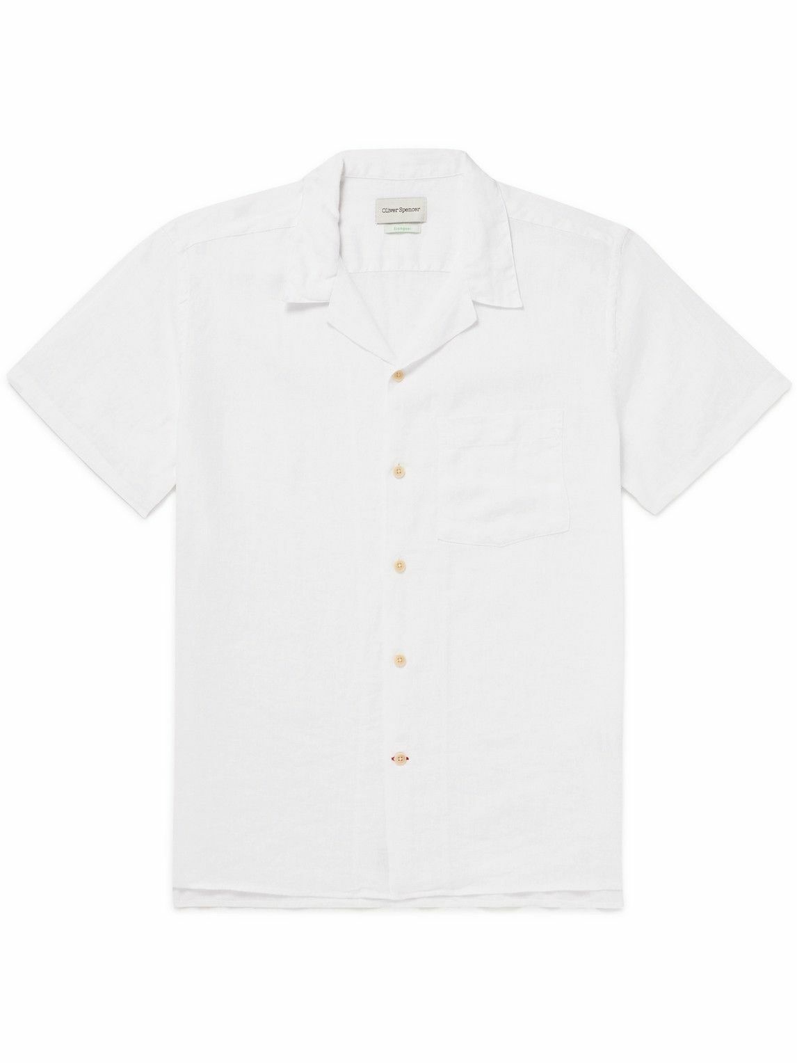 Oliver Spencer - Havana Camp-Collar Linen Shirt - White Oliver Spencer