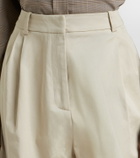 The Frankie Shop Marfa pleated cotton Bermuda shorts