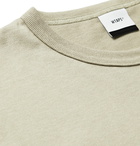 WTAPS - Embroidered Logo-Print Cotton-Blend Jersey T-Shirt - Brown