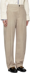 Bottega Veneta Beige Printed Leather Pants