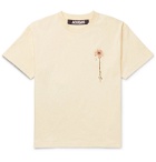 Jacquemus - Logo-Embroidered Printed Cotton-Jersey T-Shirt - Yellow