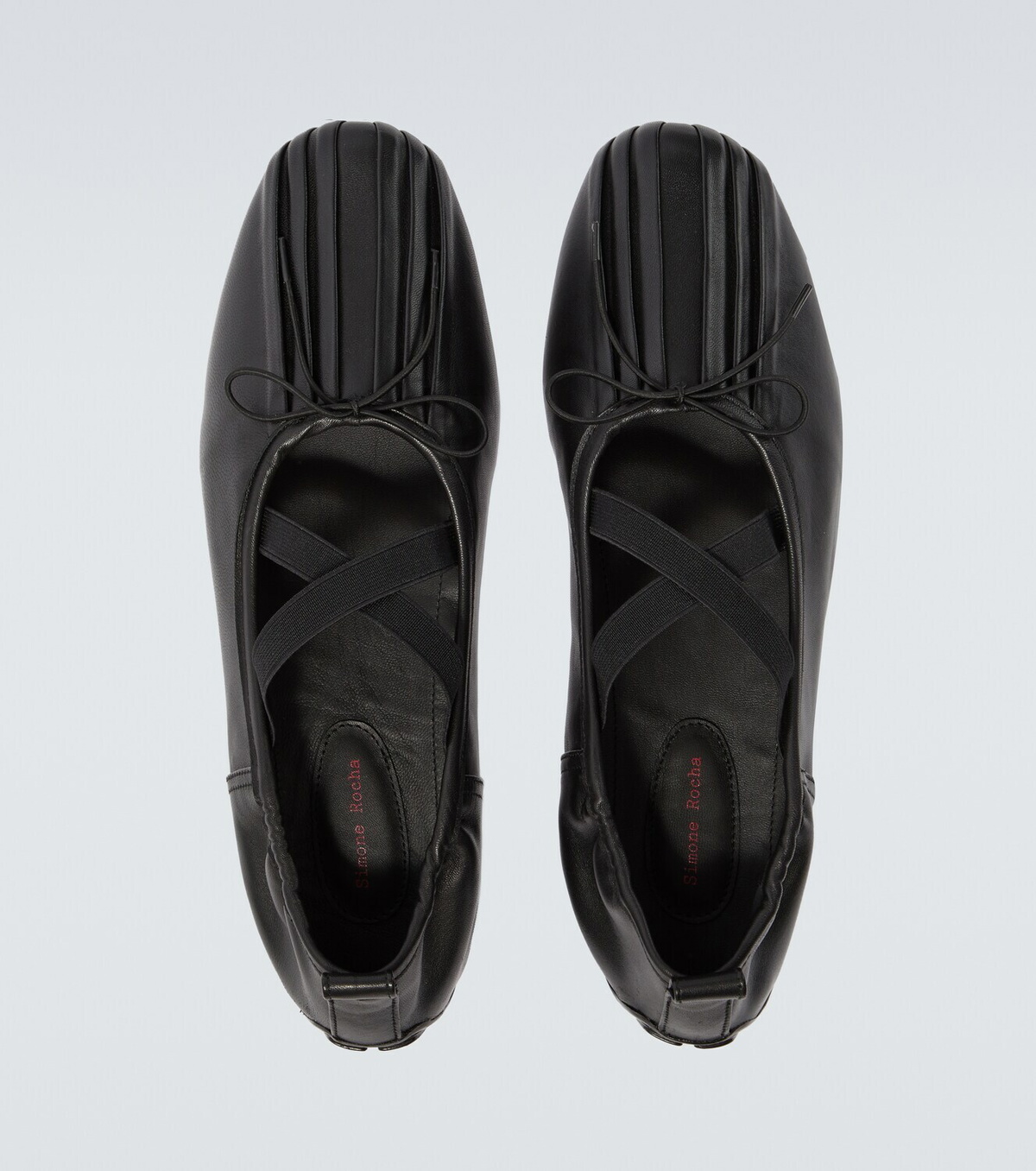 Simone Rocha Ballerina Grip leather flats