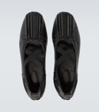 Simone Rocha Ballerina Grip leather flats
