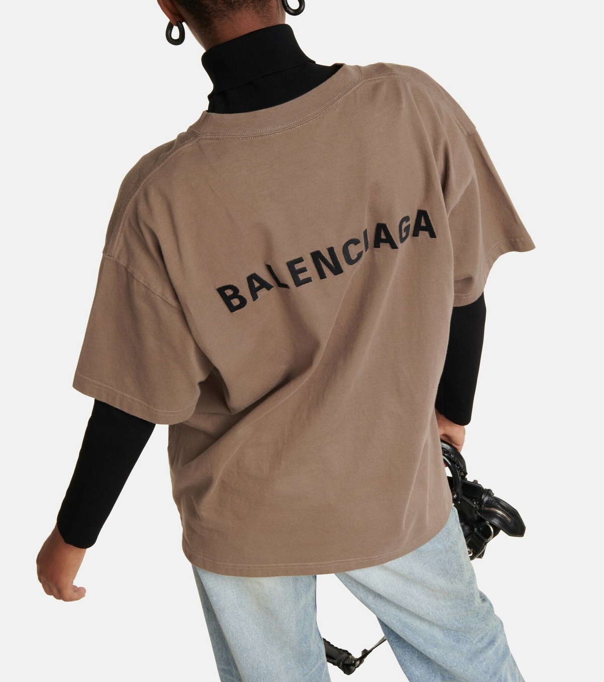 VIP【関税送料無料】希少 BALENCIAGA LOGO COTTON T-SHIRT Balenciaga - Logo cotton T-shirt Balenciaga