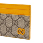Gucci Men's GG Supreme Card Holder in Beige/Yellow