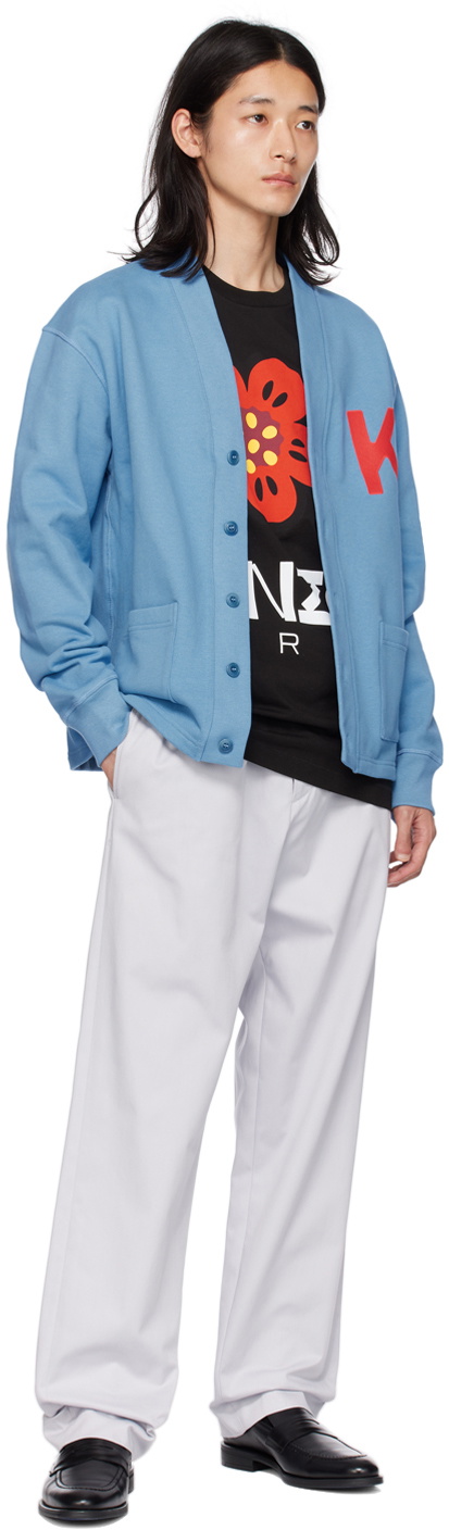 Kenzo Blue Kenzo Paris 'Kenzo Elephant' Cardigan Kenzo