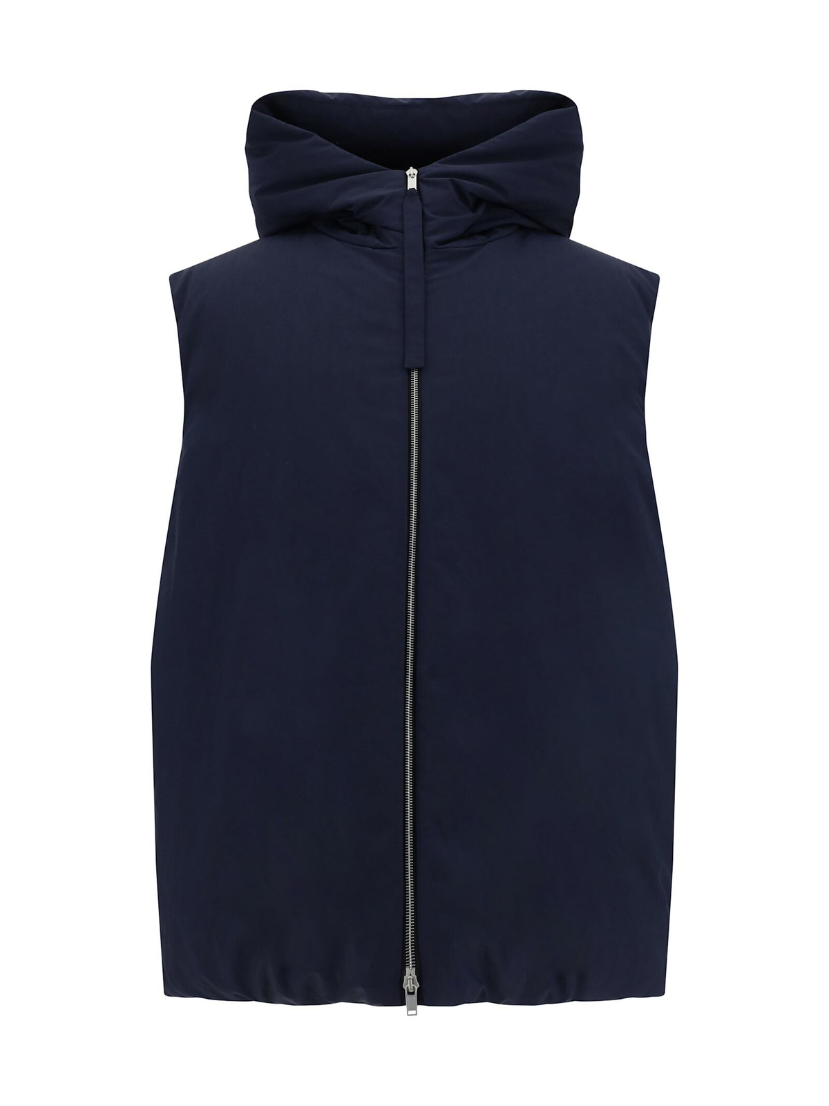 Jil Sander Green Hooded Down Vest Jil Sander