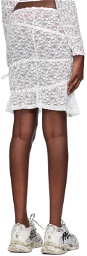 Yuhan Wang SSENSE Exclusive White Midi Skirt