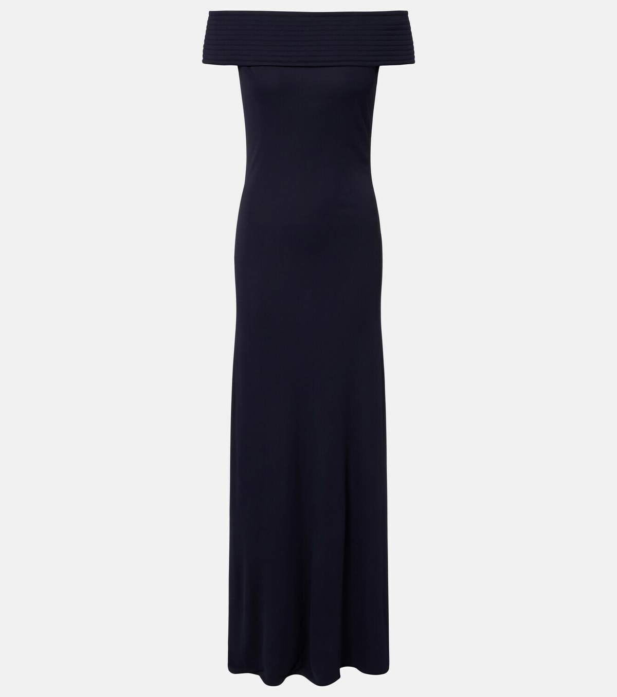 Alaïa Off-shoulder jersey maxi dress
