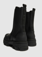 GANNI 50mm Mid Leather Chelsea Combat Boots