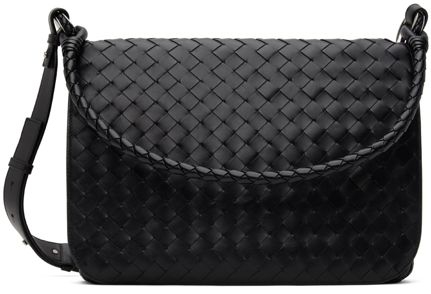 Bottega Veneta Black Swing Messenger Bag Bottega Veneta