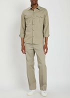 A.P.C. Warren Cotton-poplin Overshirt Khaki