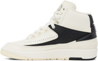Nike Jordan Off-White & Black Air Jordan 2 Retro Sneakers