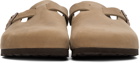 Birkenstock Beige Oiled Leather Boston Loafers