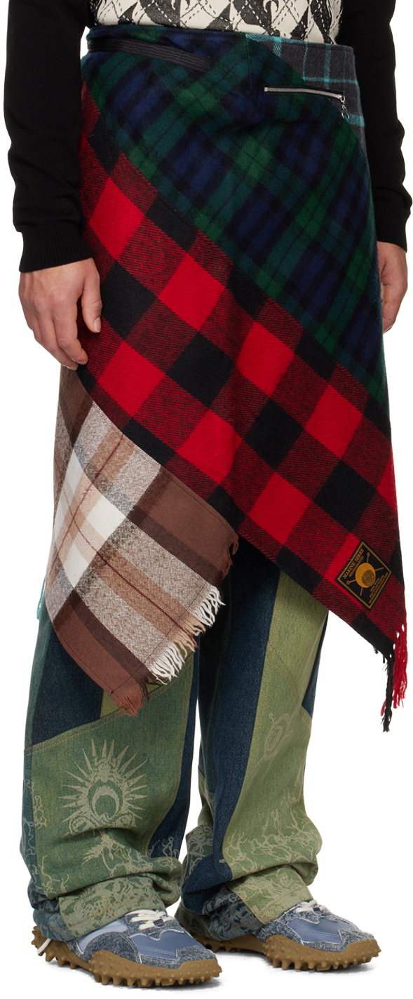 Marine Serre Multicolor Tartans Miniskirt