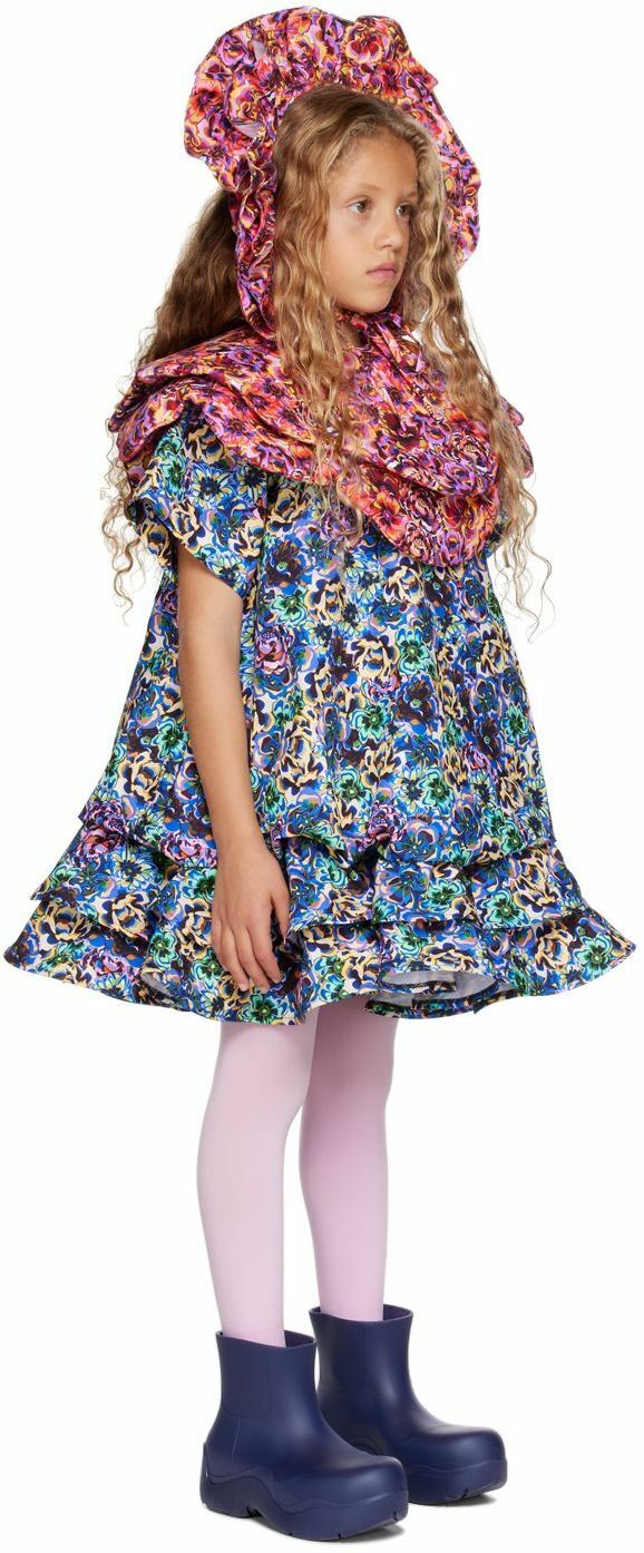Kika Vargas SSENSE Exclusive Kids Multicolor 'The Peony' Dress & Collar Set