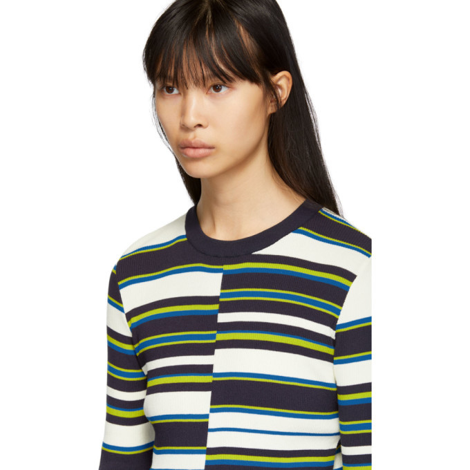 Enfold Multicolor Striped Knit Sweater Enfold