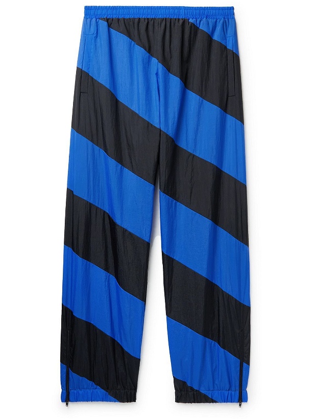 Photo: Marni - Wide-Leg Striped Nylon Sweatpants - Blue