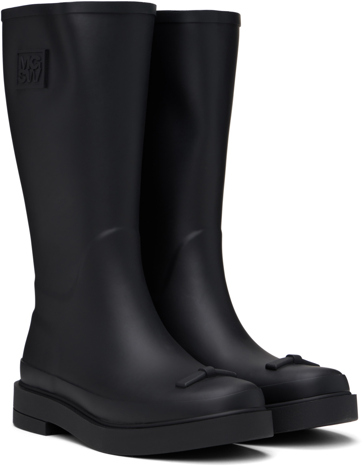 MARGESHERWOOD Black Ribbon Rubber Tall Boots