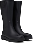 MARGESHERWOOD Black Ribbon Rubber Tall Boots