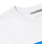 Acne Studios - Oversized Appliquéd Cotton-Blend Jersey T-Shirt - Neutrals