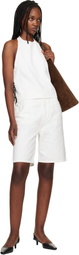 Loulou de Saison White Isu Lds Denim Shorts