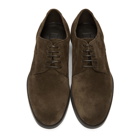 Ermenegildo Zegna Brown Suede Siena Flex Derbys