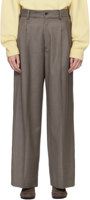 Photo: ssstein Gray Extra Fine Wool Long Wide Trousers