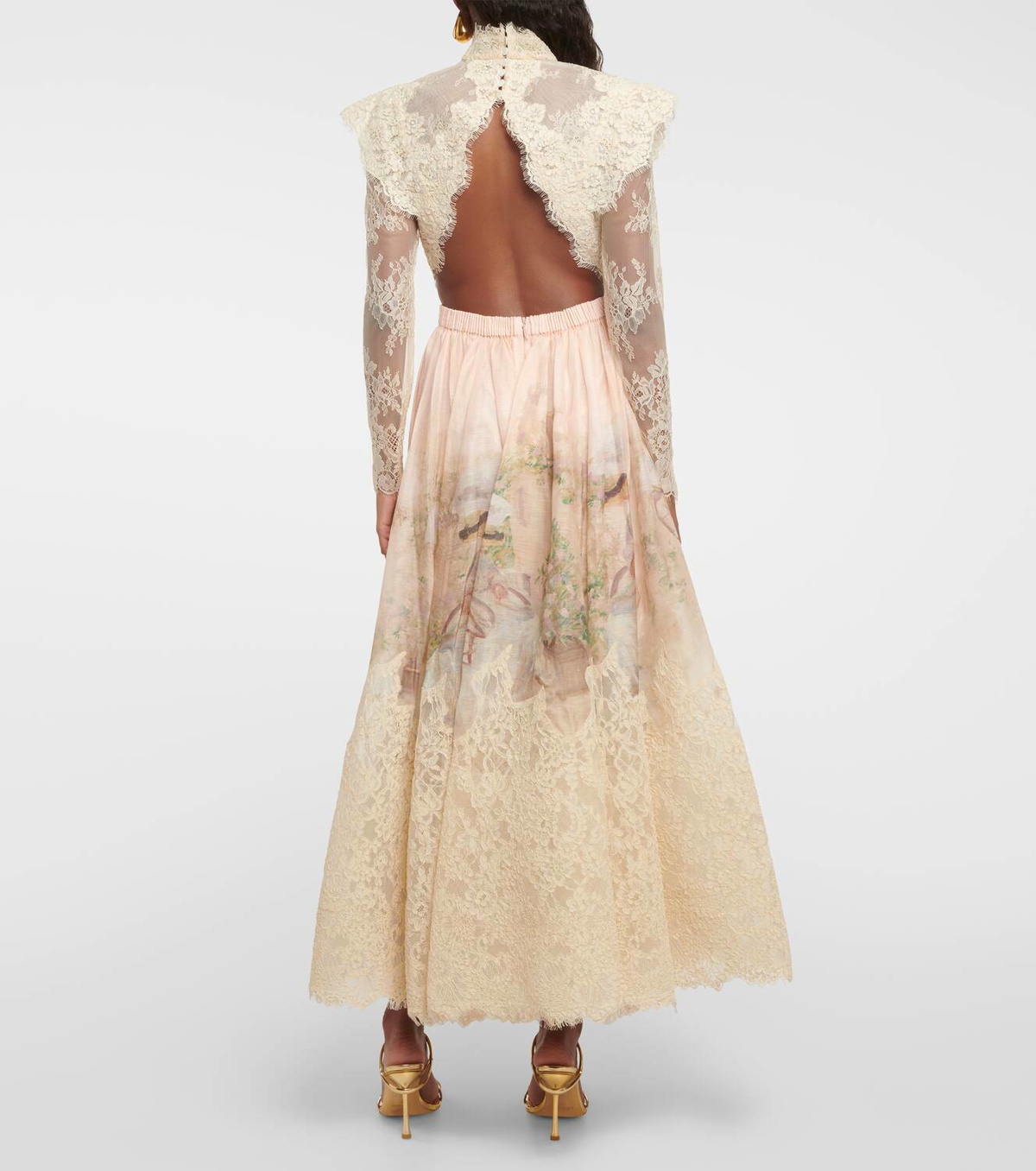 Zimmermann Lyrical linen and silk gown Zimmermann