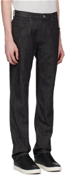 Giorgio Armani Black Five-Pocket Jeans
