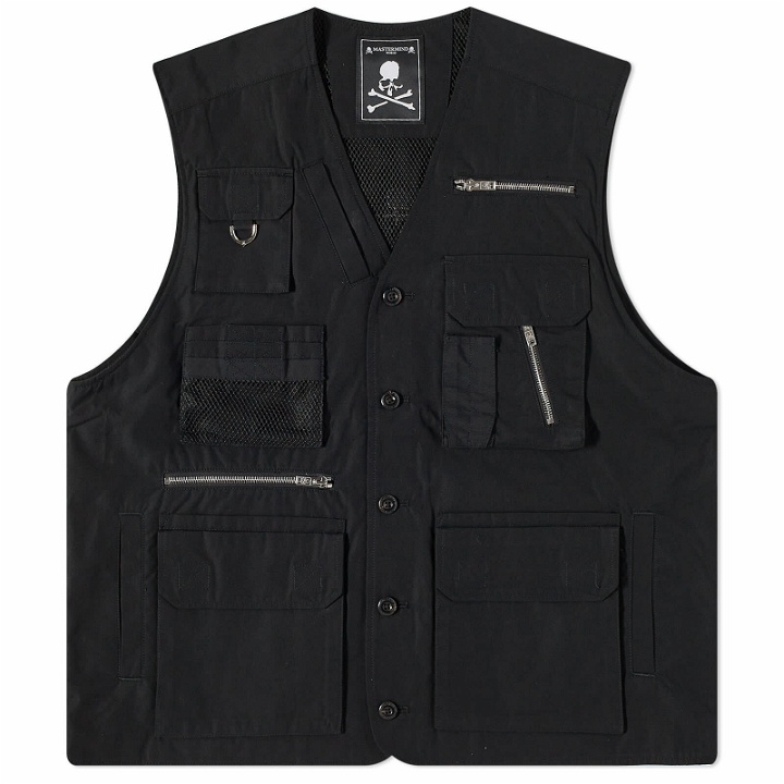 Photo: MASTERMIND WORLD Men's Multi Pocket Vest in Black