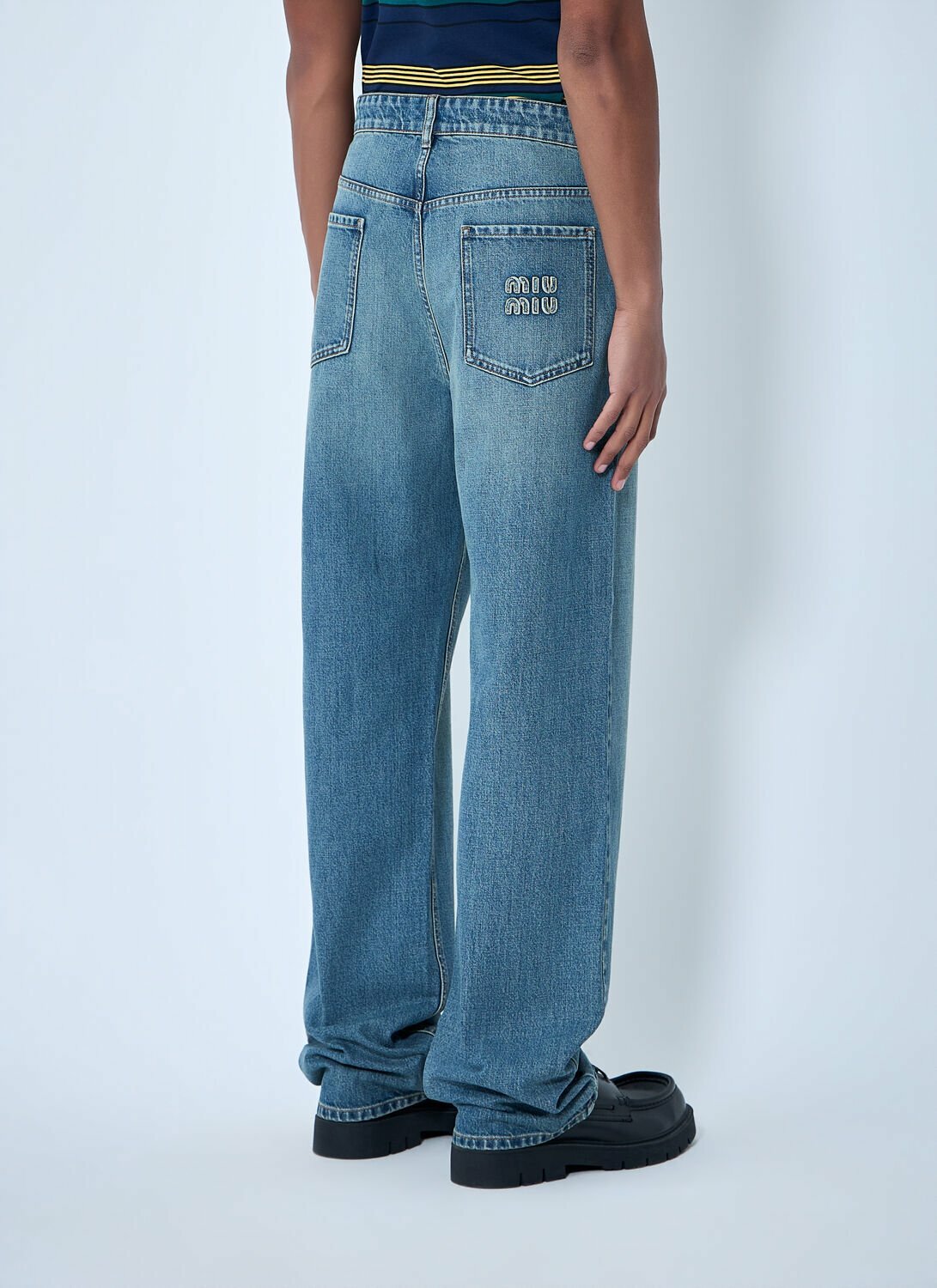 Miu Miu Wide-Leg Denim Jeans Miu Miu