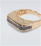 Rainbow K Empress 18kt gold ring with diamonds