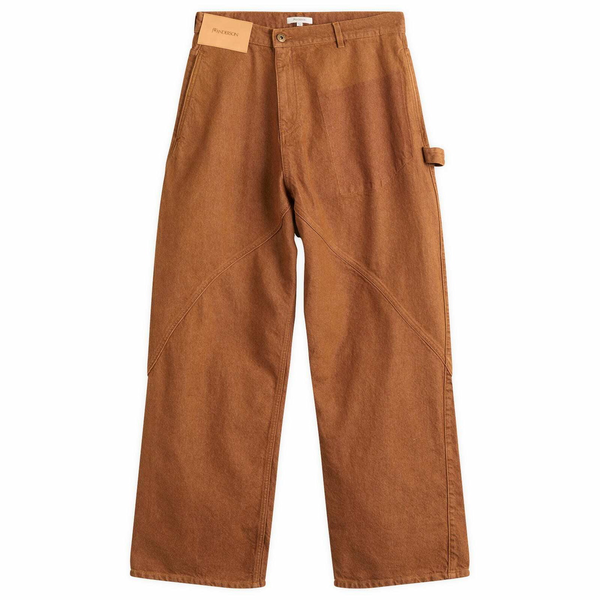 JW Anderson Brown Twisted Workwear Jeans JW Anderson