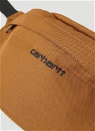 Payton Embroidered Logo Belt Bag in Brown