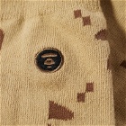Men's AAPE Monogram Sock in Beige
