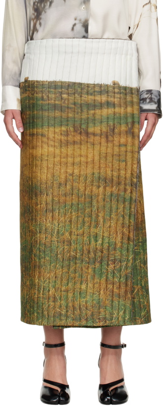 Photo: Bless Khaki & Off-White 2027 Padded Midi Skirt