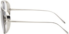 LOEWE Silver Cutout Square Sunglasses