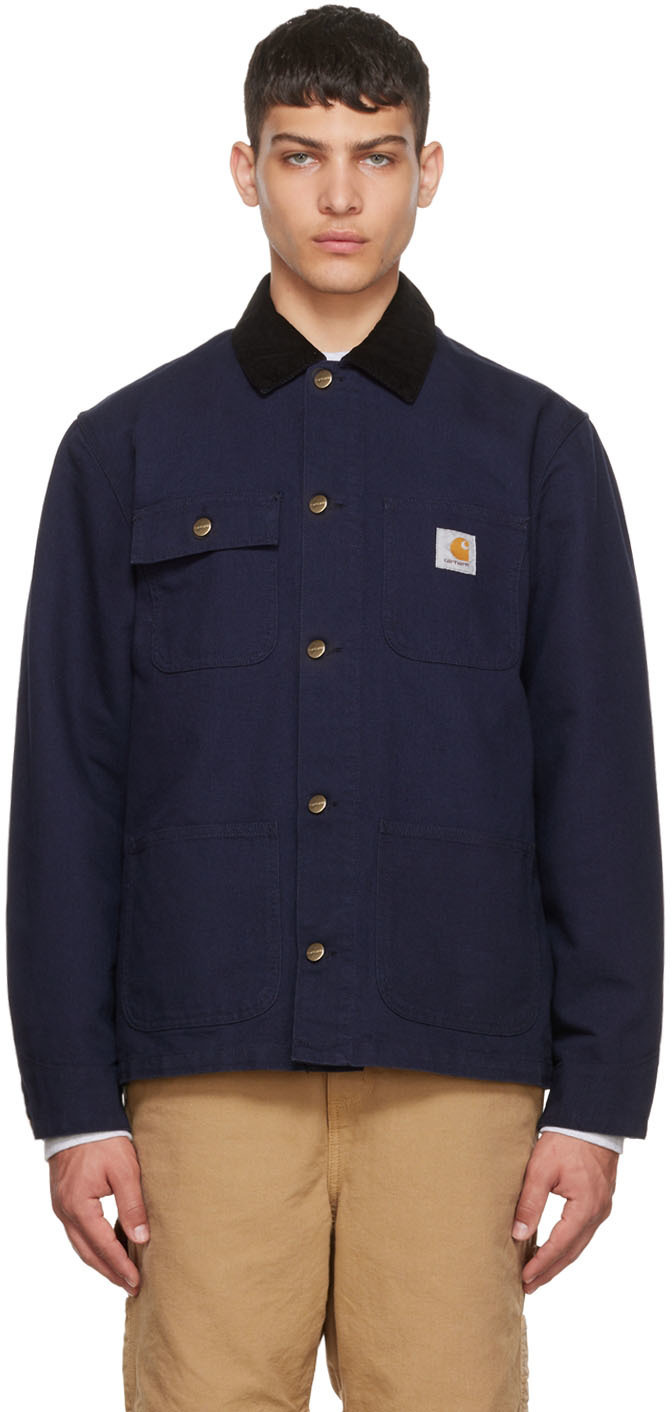 Carhartt Work In Progress Navy Michigan Chore Jacket Carhartt WIP