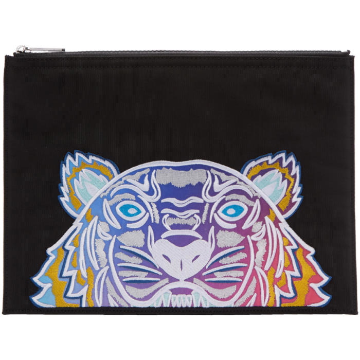 Photo: Kenzo Black Limited Edition Embroidered Tiger Pouch 