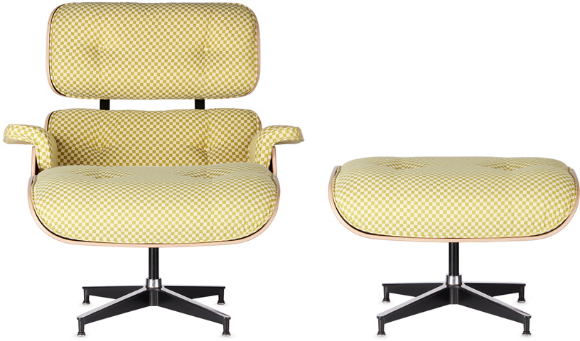 HERMAN MILLER Green Leather Eames Lounge Chair & Ottoman Herman Miller