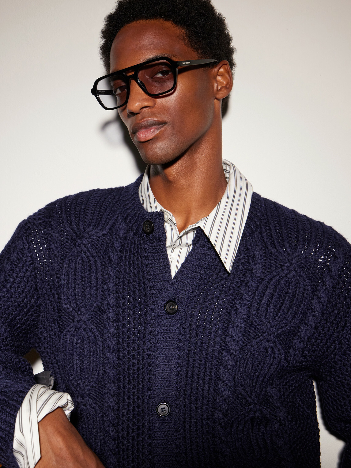 SAINT LAURENT - Aviator-Style Acetate Sunglasses