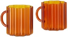 Fazeek Orange Wave Mug Set