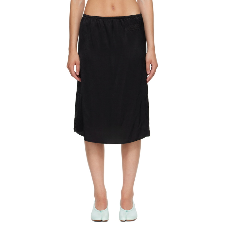 Photo: MM6 Maison Margiela Black Lining Look Midi Skirt