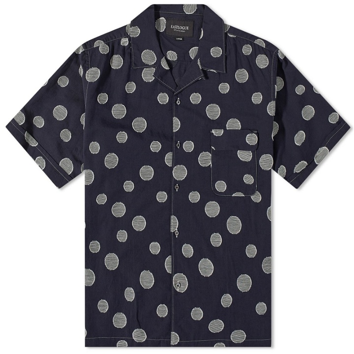 Photo: Eastlogue Men's Holiday Short Sleeve Shirt in Black/White Dot