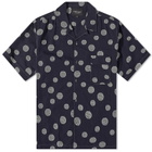 Eastlogue Men's Holiday Short Sleeve Shirt in Black/White Dot
